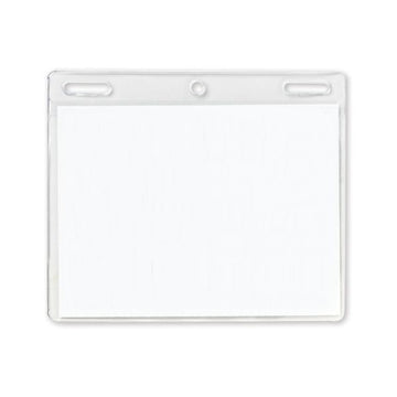 Clear Vinyl Name Tag Holder with Double Slot Pack of 25