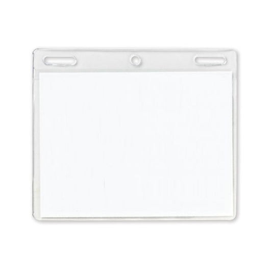 Clear Vinyl Name Tag Holder with Double Slot Pack of 25
