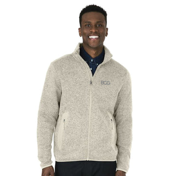 BCG-907 | Men's Heathered Sweater Fleece Jacket
